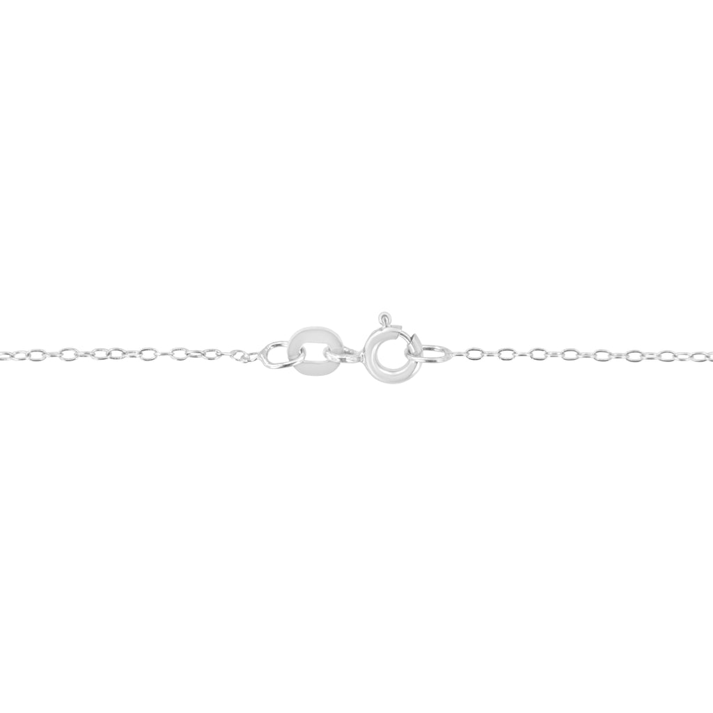 14K White Gold 2.00 Cttw Brilliant Round-Cut Diamond 7 Stone Flower Cluster 18" Pendant Necklace (H-I Color, SI2-I1 Clarity)
