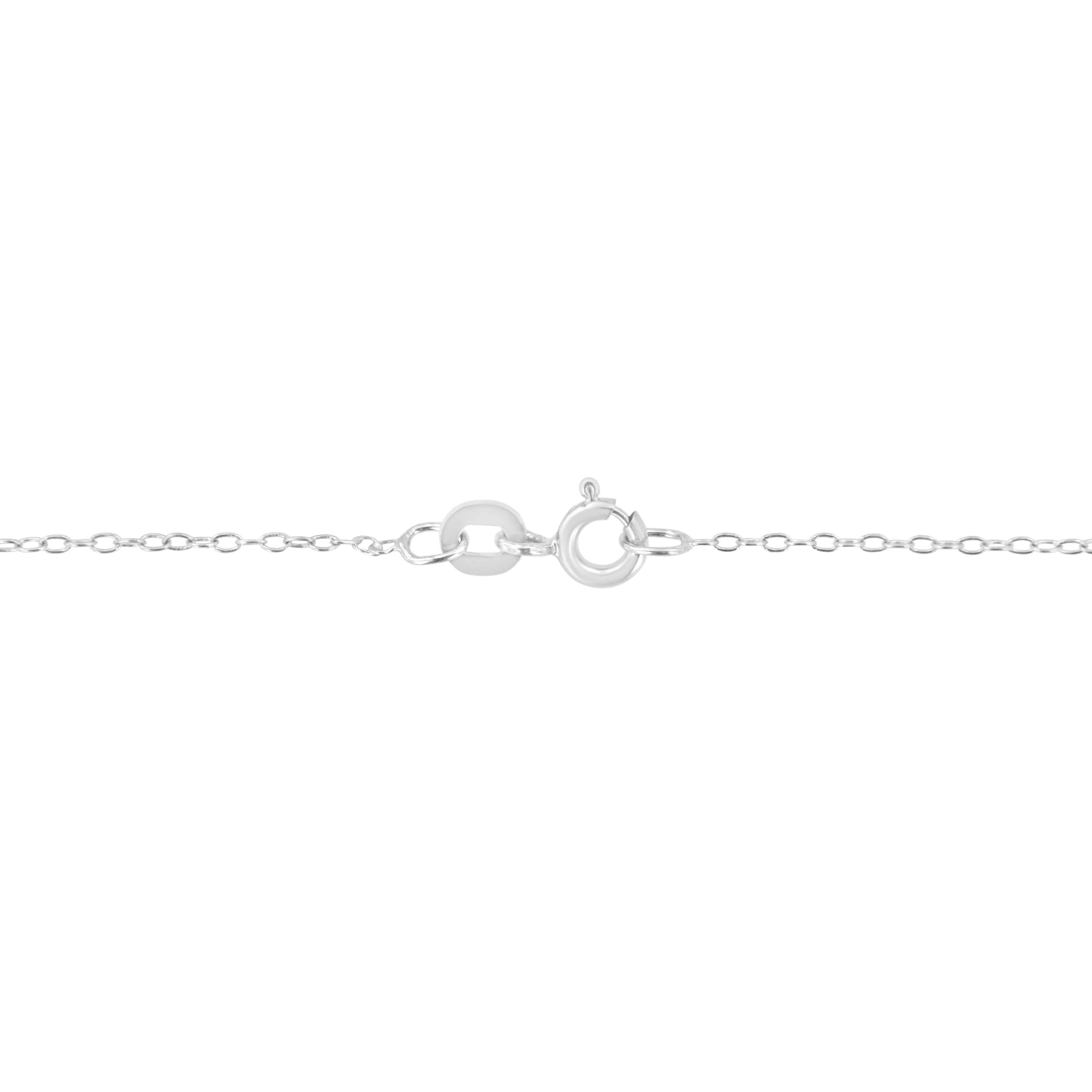 14K White Gold 2.00 Cttw Brilliant Round-Cut Diamond 7 Stone Flower Cluster 18" Pendant Necklace (H-I Color, SI2-I1 Clarity)